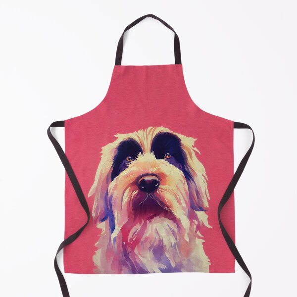 Item preview, Watercolor portrait of Briard dog designed and sold by AppleElf.