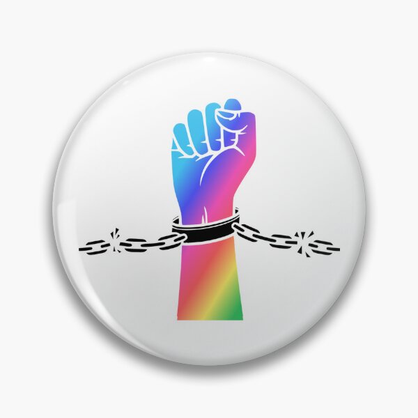 Item preview, Rainbow Solidarity Fist With Shackles designed and sold by everything4eva.