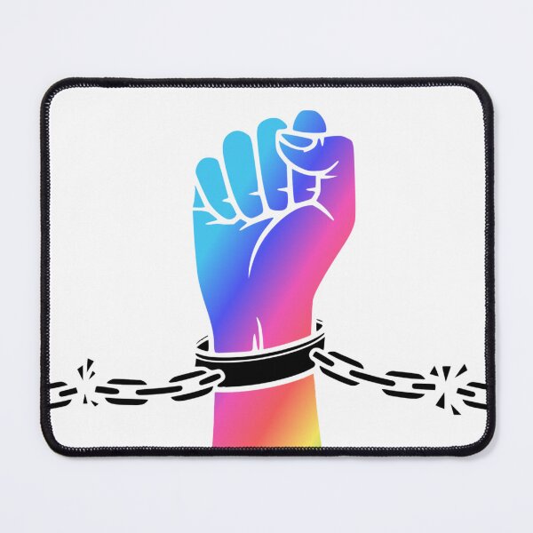 Item preview, Rainbow Solidarity Fist With Shackles designed and sold by everything4eva.