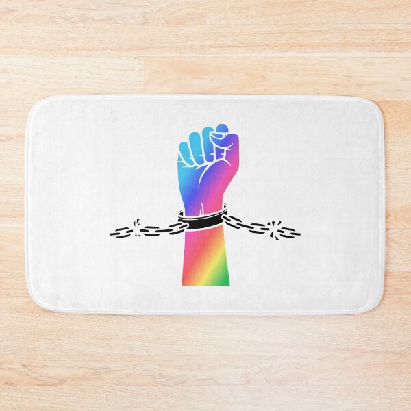 Item preview, Rainbow Solidarity Fist With Shackles designed and sold by everything4eva.