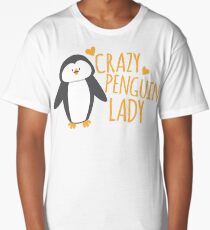 Crazy Penguin Lady Long T-Shirt