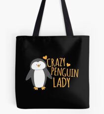 Crazy Penguin Lady Tote Bag