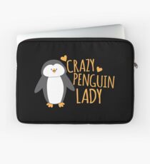Crazy Penguin Lady Laptop Sleeve