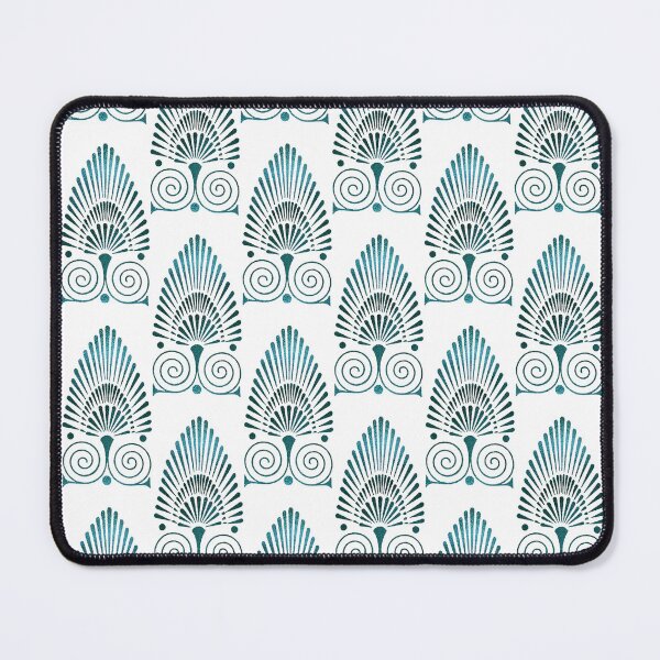 Item preview, De Luxe Art Deco Roaring Twenties Pattern Teal On White designed and sold by artsandsoul.