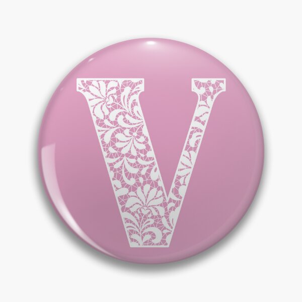 Item preview, The Letter V- White Lace Botanical Monogram designed and sold by Tasha-design.