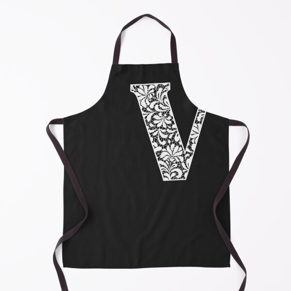 Item preview, The Letter V- White Lace Botanical Monogram designed and sold by Tasha-design.