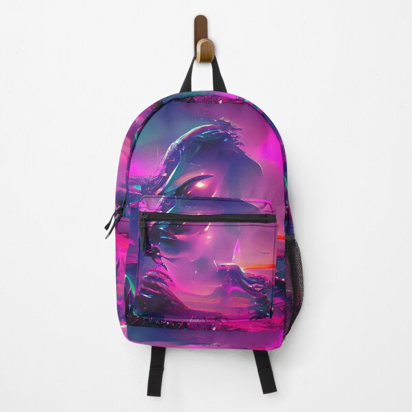 Aperçu de l'œuvre Art extraterrestre surréaliste abstrait. Couleurs synthwave créée et vendue par Neo-Expression.