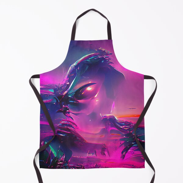 Aperçu de l'œuvre Art extraterrestre surréaliste abstrait. Couleurs synthwave créée et vendue par Neo-Expression.