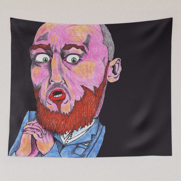 Item preview, Shocked bearded man designed and sold by StreetNoise.