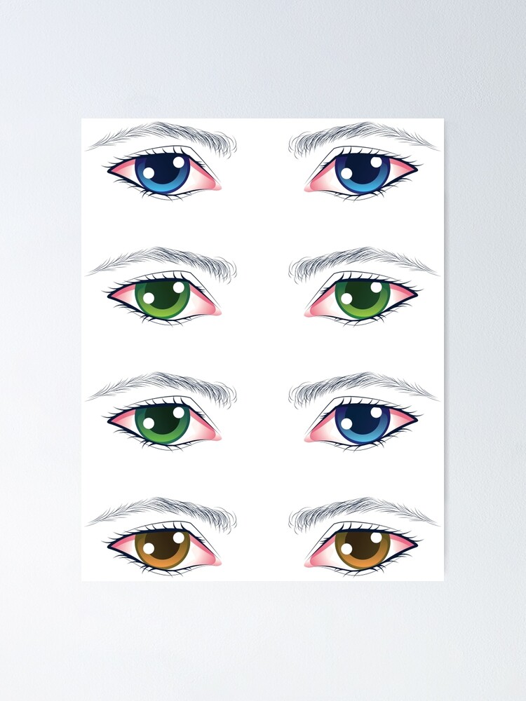 Colorful Male Eyes Sticker for Sale by AnnArtshock