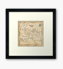 Red River Gorge Map, Daniel Boone National Forest Framed Print