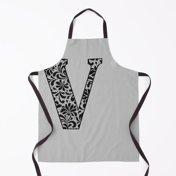 Item preview, The Letter V- Black Lace Botanical Monogram designed and sold by Tasha-design.