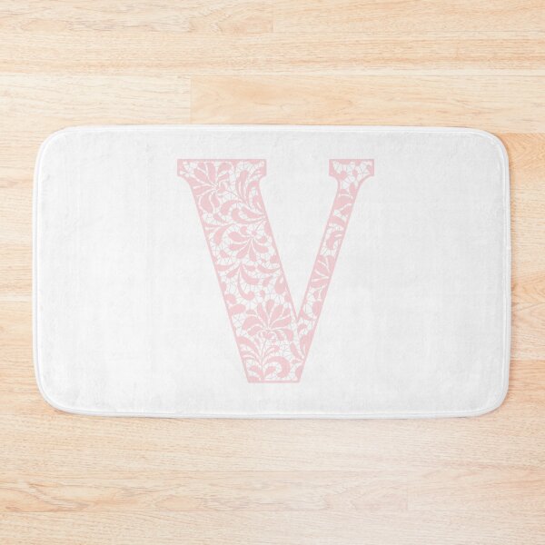 Item preview, The Letter V- Pink Lace Botanical Monogram designed and sold by Tasha-design.
