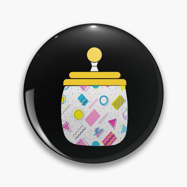 Item preview, Memphis style patterns jar craft designed and sold by dannyjar.