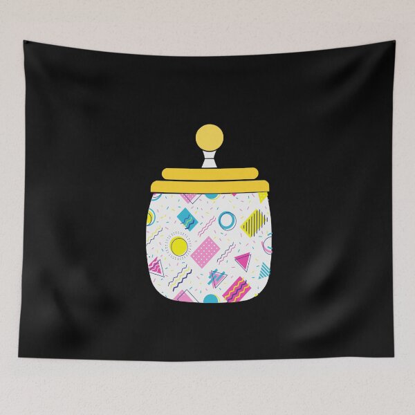 Item preview, Memphis style patterns jar craft designed and sold by dannyjar.