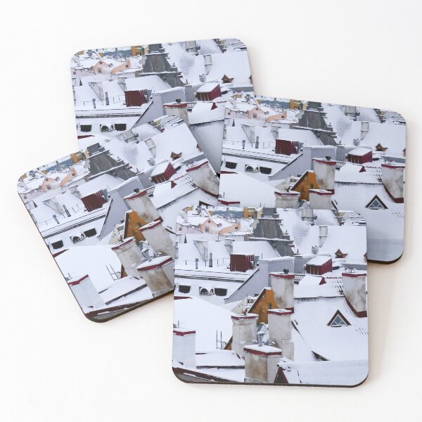 Item preview, Old town snowy roofs designed and sold by Bluesrose.