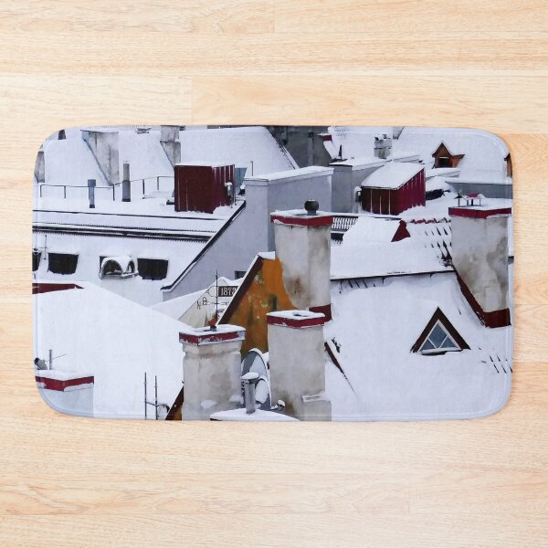 Item preview, Old town snowy roofs designed and sold by Bluesrose.