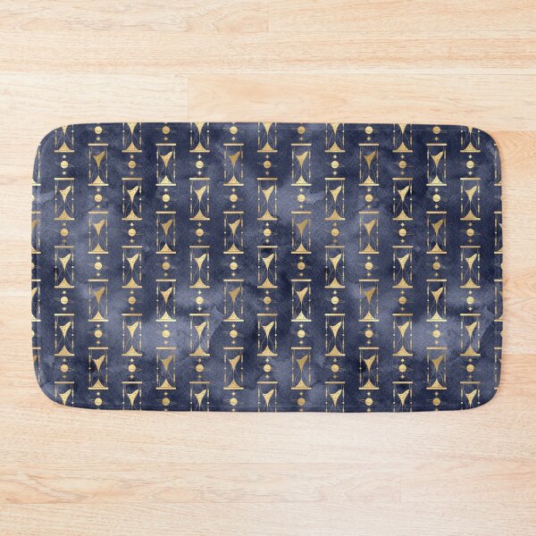 Item preview, Golden Planet Star Hourglass Navy Blue designed and sold by marknprints.