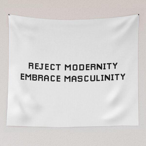 Item preview, Reject Modernity Embrace Masculinity | Typography Statement Quote designed and sold by MotivationSpark.