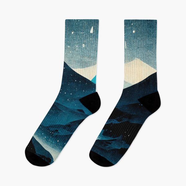 Item preview, Winter Wonderland at Night - Snowy Alps Illustration designed and sold by pocomoto illustrations.