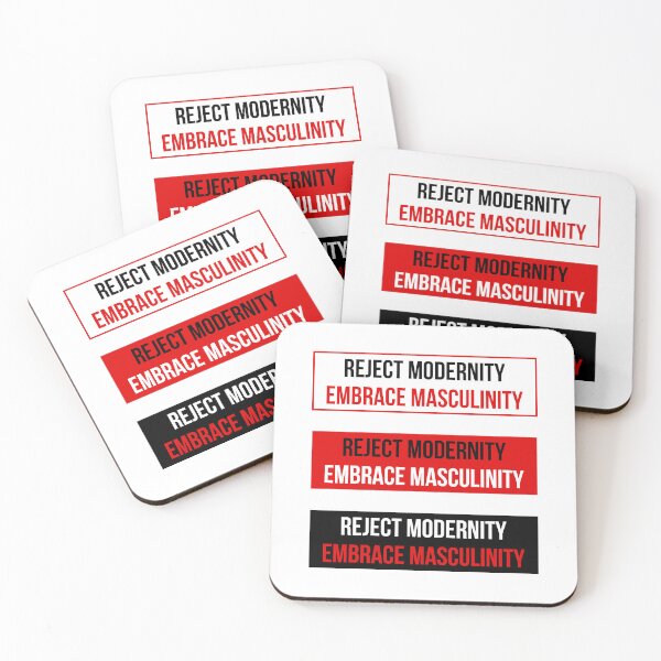 Item preview, Reject Modernity Embrace Masculinity | Typography Statement Quote designed and sold by MotivationSpark.