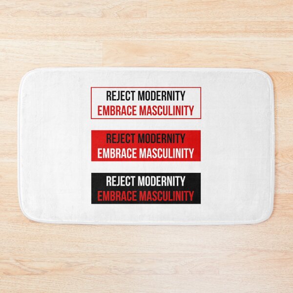 Item preview, Reject Modernity Embrace Masculinity | Typography Statement Quote designed and sold by MotivationSpark.