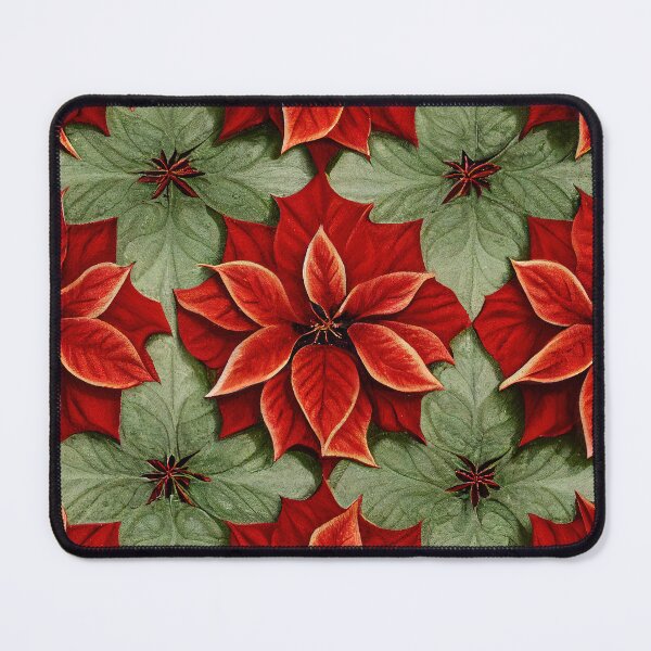 Item preview, Florally Poinsettias Trellis Grid designed and sold by Patternifico.