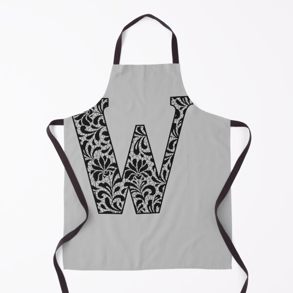 Item preview, The Letter W- Black Lace Botanical Monogram designed and sold by Tasha-design.