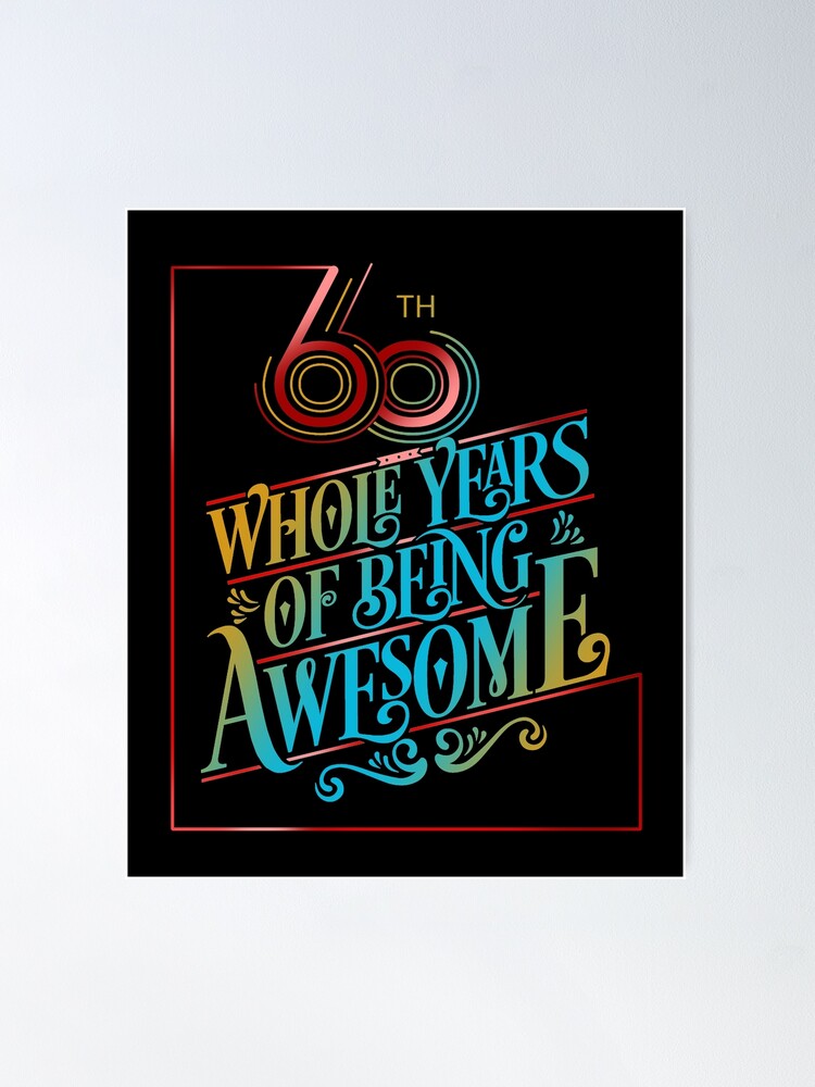 woman 60 and Fabulous Happy 60th Birthday Matching awesome