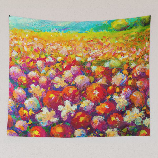 Item preview, Claude Monet Field of Flowers designed and sold by maniacfitness.