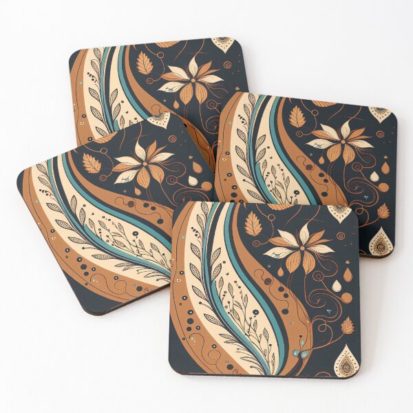 Item preview, "Ivy" - Boho Retro Modern Abstract Pattern designed and sold by HiArtify ❤️.