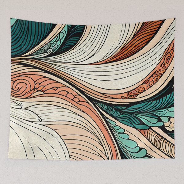 Item preview, "Everly" - Boho Retro Modern Abstract Pattern designed and sold by HiArtify ❤️.