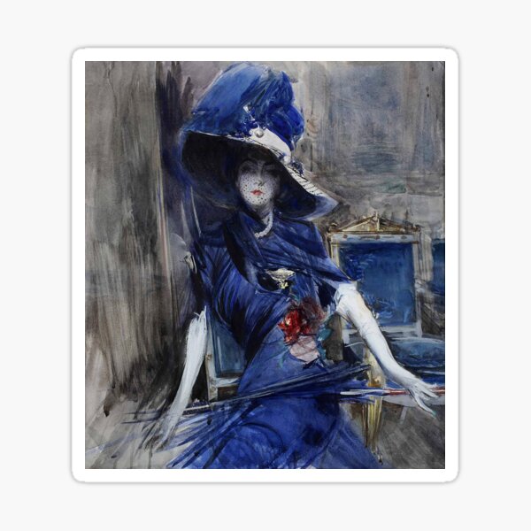 Item preview, La Divina in Blue by Giovanni Boldini designed and sold by RickE.