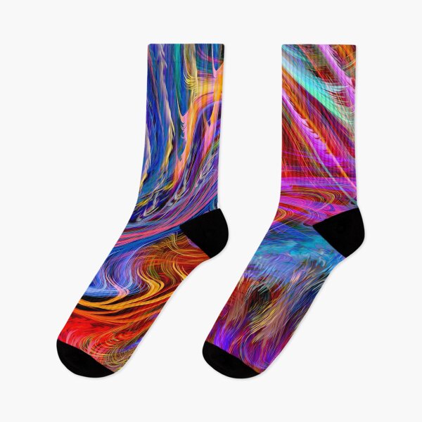 Item preview, rainbow swirls of clouds designed and sold by chambergambit.