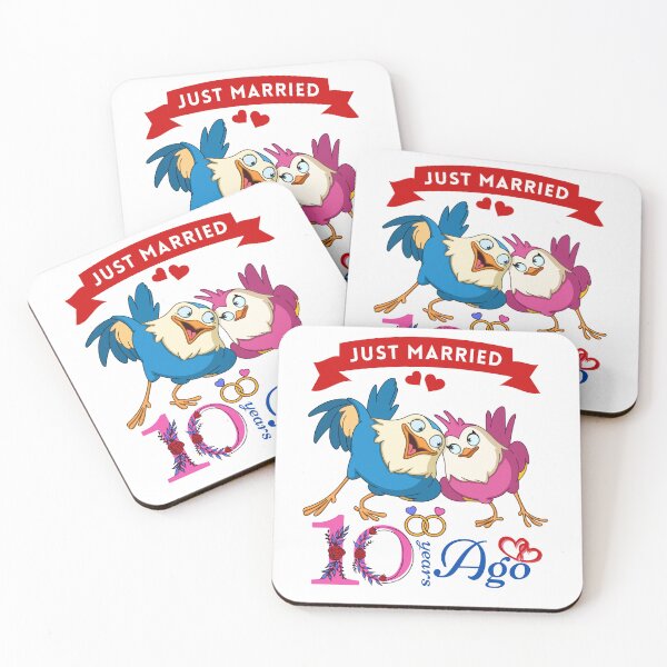 Item preview, Just married 10 years ago. Happy 10th Marriage Anniversary designed and sold by EmmaBazz.