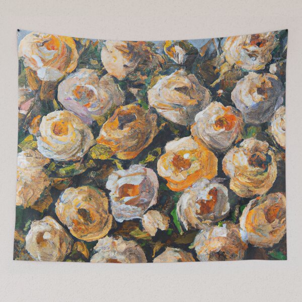 Item preview, Claude Monet White Roses designed and sold by maniacfitness.