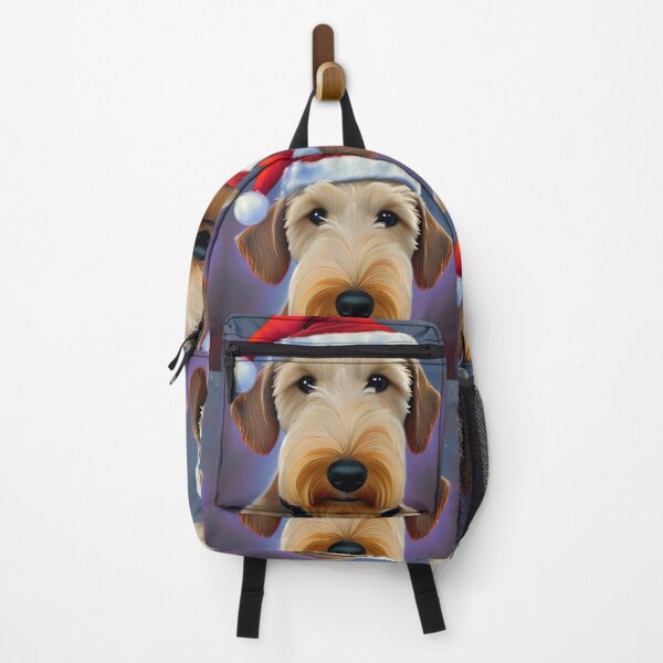 Item preview, Christmas Lakeland Terrier Wearing A Santa Hat designed and sold by ZenEverAI.