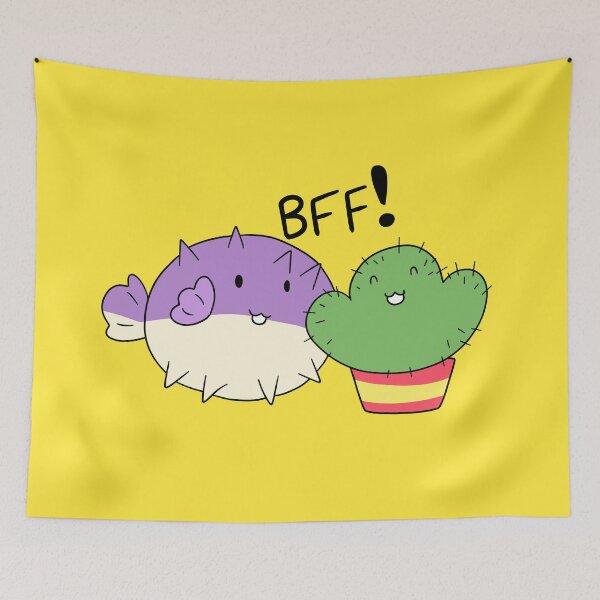 Item preview, BFF! Puffer Fish and Cactus designed and sold by SaradaBoru.