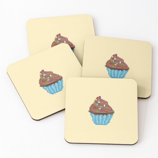 Item preview, Retro Pixel Chocolate SprinklesFrosted Cupcakes designed and sold by 8BitTrip.