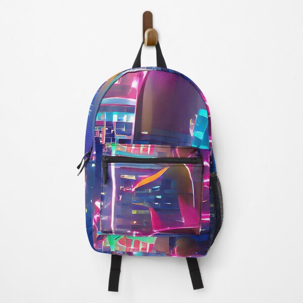 Item preview, Futuristic neon city. Abstract synthwave art. designed and sold by Neo-Expression.