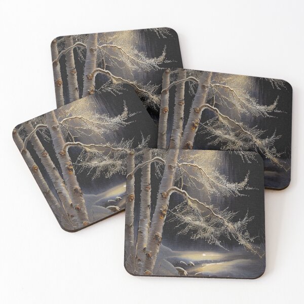 Item preview, Rime-iced Birch Tree in Winter Landscape designed and sold by Rocky Mountain Artistry.