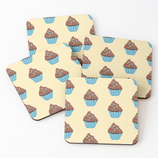Item preview, Retro Pixel Chocolate Sprinkles Frosted Cupcakes designed and sold by 8BitTrip.