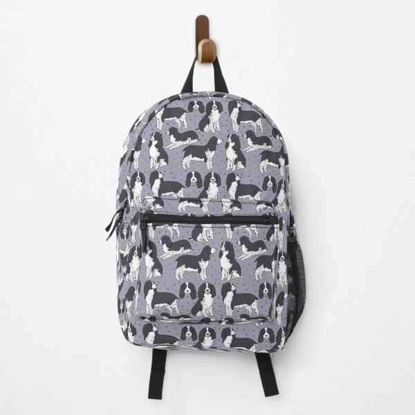 Item preview, Black English Springer Spaniel illustration pattern  designed and sold by Yarafantasyart.