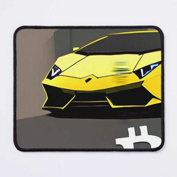 Aperçu de l'œuvre Voiture de sport et crypto. Supercar Bitcoin art créée et vendue par Neo-Expression.