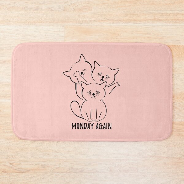 Item preview, Monday again - cat humor - Blue monday - Almost monday designed and sold by stayartsy07.