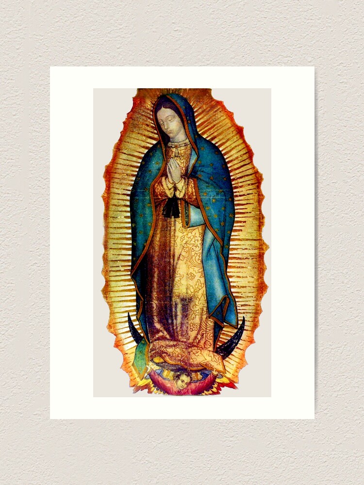 Alternate view of Our Lady of Guadalupe Tilma Replica Art Print