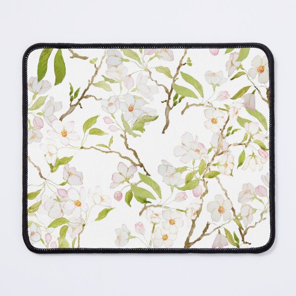 Item preview, hand painted white cherry blossom pattern designed and sold by ColorandColor.