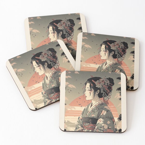 Item preview, Pretty Ukiyo-e Geisha designed and sold by BellasArtStudio.