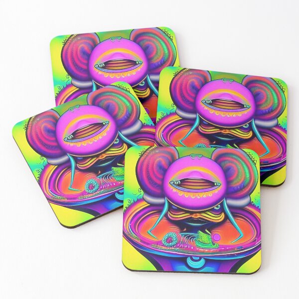 Item preview, Psychedelic alien art. Trippy colorful designed and sold by Neo-Expression.