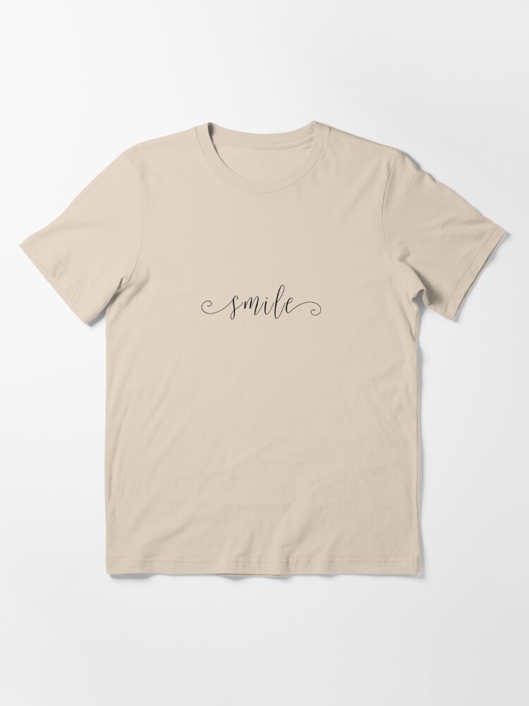 aesthetic minimalist typography smile pretty design | Essential T-Shirt